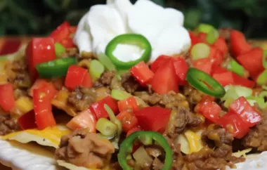 Indulge in the ultimate cheesy and flavorful loaded nachos
