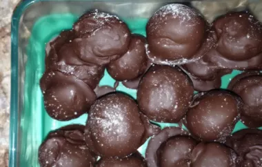Indulge in these decadent chocolate truffles that are sure to satisfy your sweet cravings.