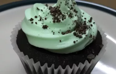 Indulge in these decadent mint chocolate cupcakes that are perfect for any occasion.