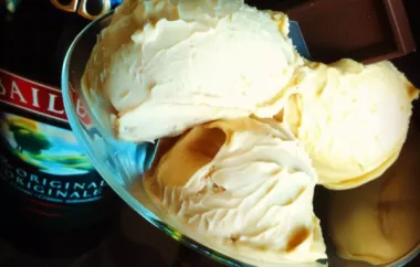 Indulge in this creamy and decadent frozen yogurt treat with a twist of Baileys Irish Cream.