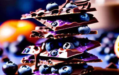 Indulge in this sweet and fruity chocolate blueberry bark