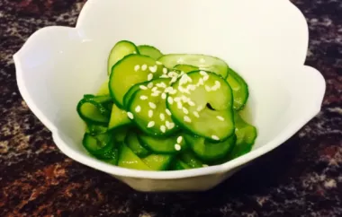 Japanese-Style Pickled Cucumber (Sunomono) Recipe