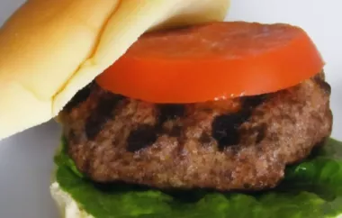 Juicy and Flavorful Grilled Hamburgers Recipe