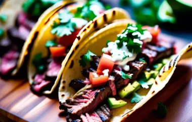 Juicy and Flavorful Grilled Skirt Steak Tacos