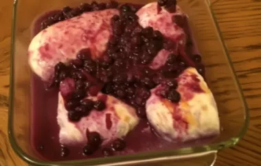 Juicy blueberry chicken with a hint of sweetness and tanginess