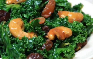 Kale Salad with Sugar-Coated Cashews