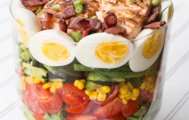 Layered Salmon Cobb Salad