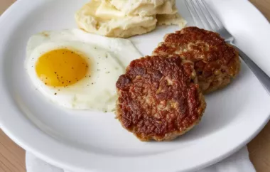 Learn how to make delicious and flavorful homemade breakfast sausage patties