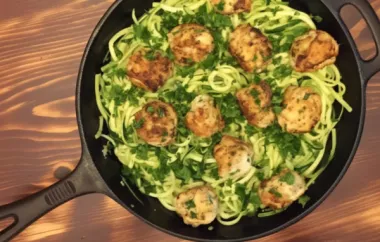 Learn how to make delicious garlic butter zoodles with homemade chicken meatballs