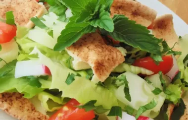 Lebanese Fattoush Bread Salad Recipe