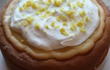 Lemon Lover's Luscious Cheesecake Pie Recipe