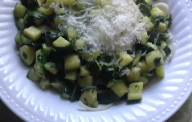 Light and refreshing pasta dish with zucchini and yellow squash