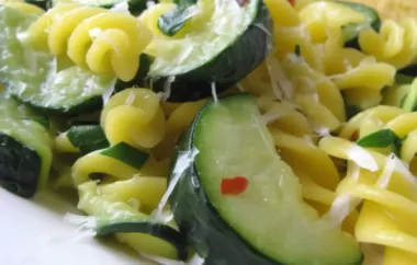 Light and refreshing zucchini pasta with a tangy lemon garlic sauce