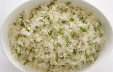 Lime-Cilantro Cauliflower Rice
