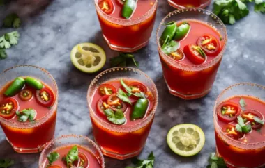 Lively and Refreshing Spicy Tomato Drink Recipe