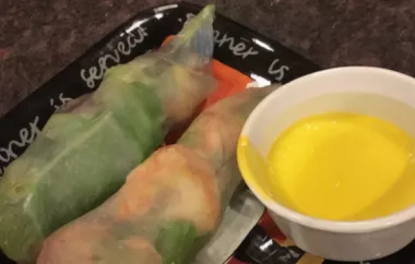Lobster and Avocado Summer Roll With Mango Coulis