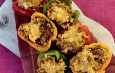 Low-carb and Flavorful Stuffed Peppers with Spicy Chorizo