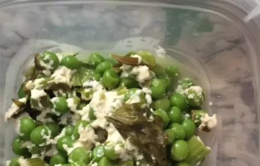 Low Fat Celery and Peas with Cream Recipe