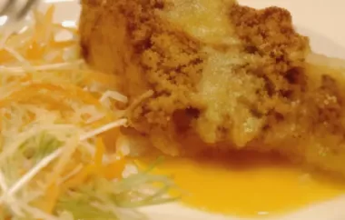 Macadamia Crusted Sea Bass with Mango Cream Sauce