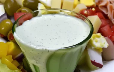 Make Your Own Creamy and Flavorful Ranch Dressing at Home