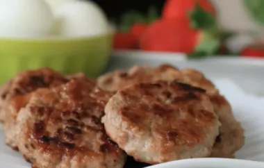 Maple Apple Turkey Sausage - A Sweet and Savory Twist on a Classic