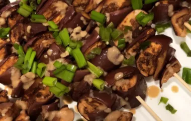 Marinated Mushroom and Eggplant with Peanut Sauce