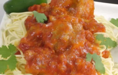 Mexican Style Spaghetti and Meatballs