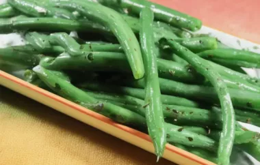 Microwave Garlic and Herb Green Beans Recipe