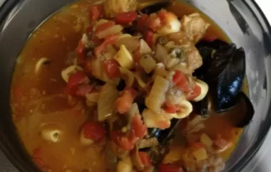 Microwave Sausage and Clam Soup
