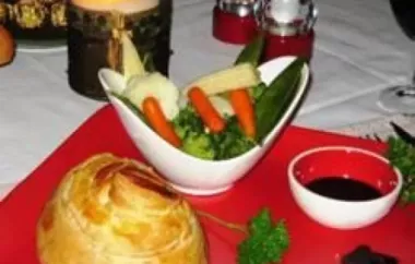 Mini Beef Wellingtons with Red Wine Sauce