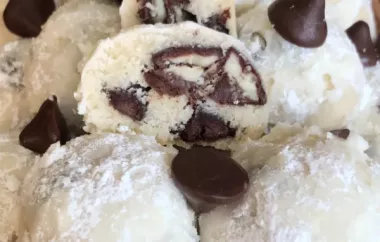 Mint Chocolate Chip Snowball Cookies