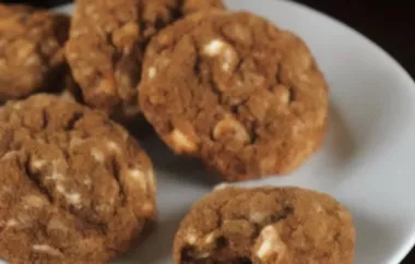 Molasses Oatmeal White Chocolate Chip Cookies