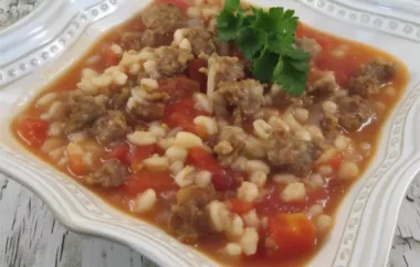 Mom's Italian Beef Barley Soup Recipe