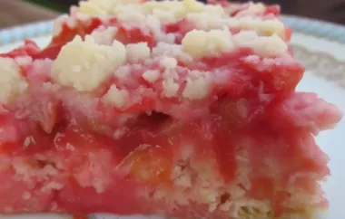 Mom's Rhubarb Cake Recipe