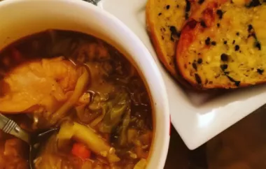 Moscow-inspired soup with cabbage cooked in a pressure cooker