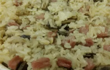 Mushroom and Sausage Rice Pilaf