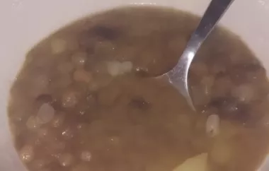 Mushroom Lentil and Potato Soup