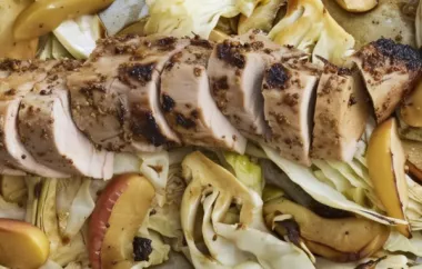 Mustard Glazed Pork with Sautéed Apples and Cabbage