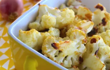 Mustard Roasted Cauliflower with a Crispy Texture