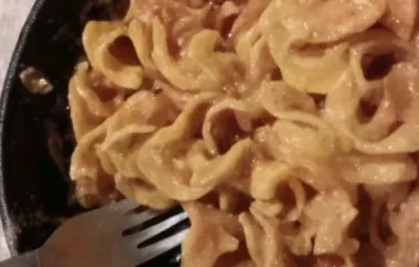 Noodles with Ham in a Creamy Tomato Sauce