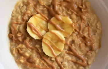 Nutritious and Delicious Banana Peanut Butter Oatmeal Recipe