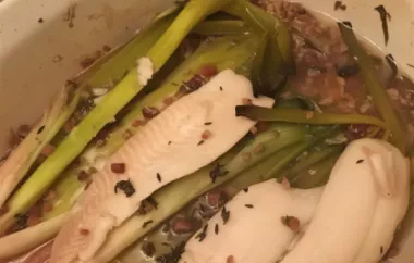 Paleo Roasted Whitefish with Leeks and Bacon