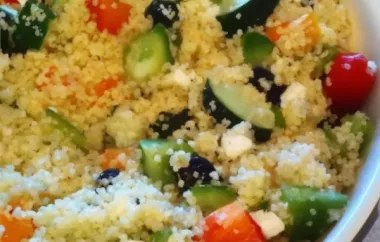 Party Size Greek Couscous Salad Recipe