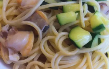 Pasta with Clams, Zucchini, and Zucchini Blossoms