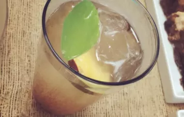 Peach Basil Bourbon Smash Cocktail Recipe