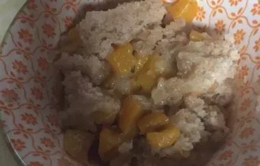 Peach Cobbler in a Mug