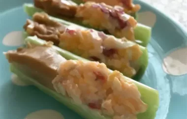 Peanut Butter and Pimento Cheese Stuffed Celery