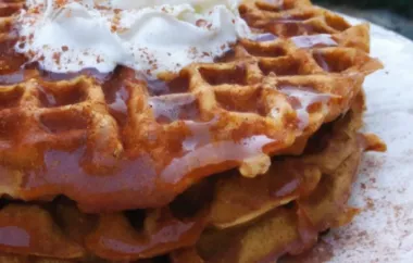 Pumpkin Waffles with Apple Cider Syrup