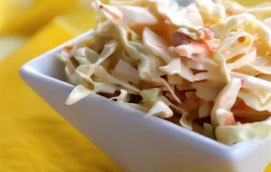 Quick and Easy 12-Second Coleslaw Recipe