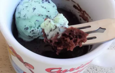Quick and Easy Chocolate Ice Cream Mug Cake Recipe
